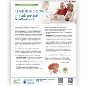 image of the Early-stage Prostate Cancer - What You Should Know Fact Sheet in french