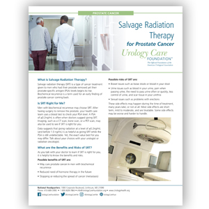 Salvage Radiation Therapy for Prostate Cancer