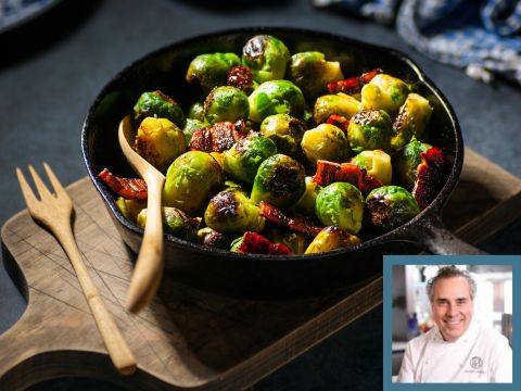 Roasted Brussels Sprouts & Sundried Tomato Recipe by Celebrity Chef Michael Lomonaco