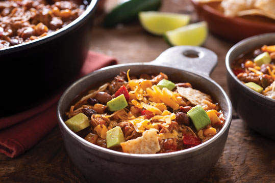 National Slow Cooking Month - Slow Cooker Cream Cheese Chicken Chili Recipe