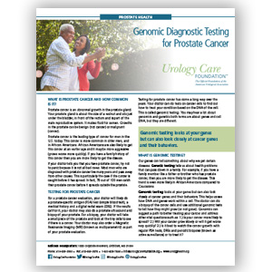 Genomic Diagnostic Testing - Prostate Cancer