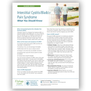 Interstitial Cystitis/Bladder Pain Syndrome (IC/BPS) Fact Sheet
