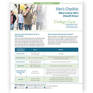Men’s Checklist: What Latino Men Should Know Fact Sheet