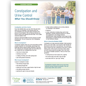 Constipation and Urine Control: What You Should Know