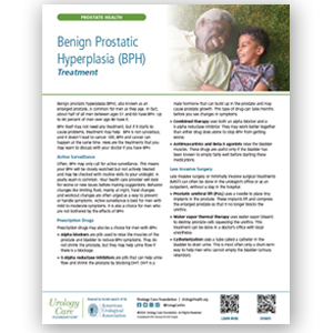 Benign Prostatic Hyperplasia (BPH) Treatment Fact Sheet