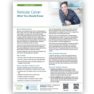 Testicular Cancer: What You Should Know Patient Guide