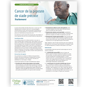 Cancer de la prostate de stade précoce: Traitement