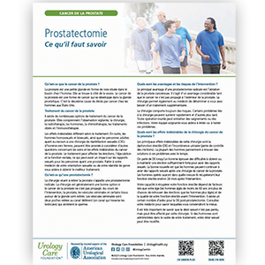 Prostatectomie: Ce qu’il faut savoir