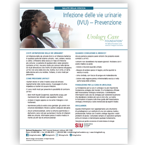 Infezione delle vie urinarie (IVU) – Prevenzione