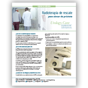 Spanish Salvage Radiation Therapy for Prostate Cancer