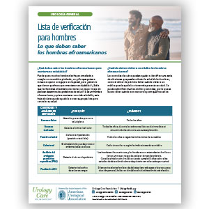 Spanish African American Men's Health Fact Sheet
