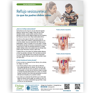 Spanish Vesicoureteral Reflux (VUR) - What Parents Should Know Fact Sheet