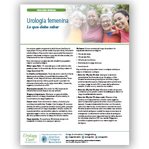 Spanish Women's Urology What You Should Know Fact Sheet