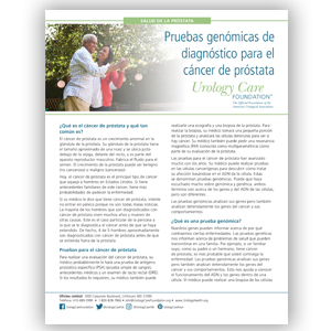 Pruebas genómicas de diagnóstico para el cáncer de próstata