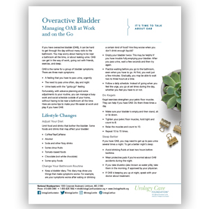 Overactive Bladder Managing OAB at Work and on the Go