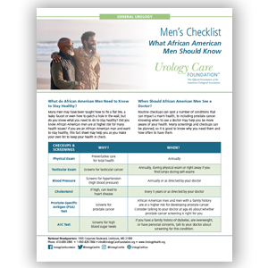 Men's Checklist: What African American Men Should Know