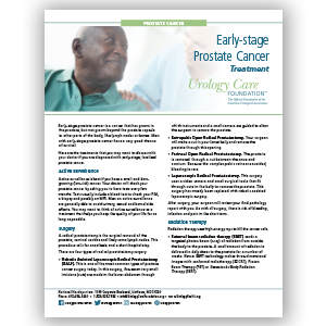 Early-Stage Prostate Cancer Treatment