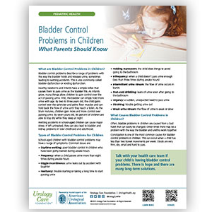 Bladder Control Problem in Children - What Parents Should Know