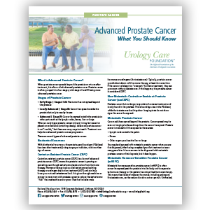 Advanced Prostate Cancer – What You Should Know Fact Sheet