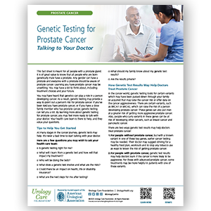 Genetic Testing for Prostate Cancer Talking to Your Doctor