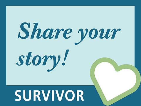 "Share your story" inside survivor frame